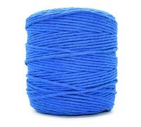 Premium Royal Blue Macrame Cord, 200 m / 656 ft of 3 mm Thick Natural Cotton Thread Yarn Macrame Rope for Wall Hangings, Plant Hangers, DIY Crafts, Home Decorations, Gift Wrapping (Reel)
