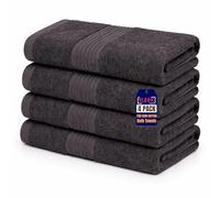 Premium Royal Egyptian Cotton Bath Towels (70x130cm) - Pack Of 4 - 700 GSM Soft & Super Absorbent Bathroom Towels - Hypoallergenic & Quick Dry Hotel Quality Shower Towel For Homes & Hotels (Charcoal)