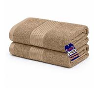 Premium Royal Egyptian Cotton Hand Towels (50 x 85 cm) - Pack Of 2 - 700 GSM Soft & Absorbent Hand Towels For Bathroom - Hotel Spa Quality - Quick Dry Hand Towel for Homes, Hotels & Guest Use (Latte)
