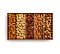 Premium Salted Nuts Gift Box - Luxury Selection of Roasted Cashews, Almonds, Pecans, Pistachios & Hazelnuts | Savoury Sharing Snack | Air Roasted - No Oil