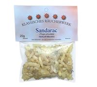 Premium Sandarak Incense Resin from Morocco - 100g Natural Pure Resin (Tetraclinis articulata) - For Relaxation & Meditation - Balsamic Fruity Fragrance - Quality from the Atlas Mountains (25g)