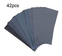 Premium Sandpaper Set 42pcs 120# 3000# Grit Abrasive Paper Kit Silicon Carbide Sanding Sheets for Wood Metal Automotive Polishing and Grinding