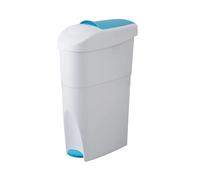 Premium Sanitary Bin with Hook, 20L Discreet Odour-Control Hygiene Bin for Female & Bathroom Waste, Lockable Lid, White, Ideal for Offices, Schools, Factories, Restaurants & Commercial Washrooms