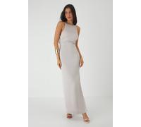 Premium Satin Racer Open Back Bridesmaid Dress MissPap Champagne 16