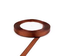 Premium Satin Ribbon | Double-Sided 10mm for Party Decorations, Wedding, Crafts, Gift Wrapping, DIY Projects & Event Styling (Copper Brown, 2Reel) Craft Queen LTD