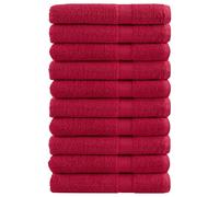 Premium Sauna Towels SOLUND 10 pcs Red 80x200 cm 600 gsm