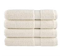 Premium Sauna Towels SOLUND Pack of 4 Cream White 80 x 200 cm 600 g/m² Cotton Absorbent and Soft with Loop for Sauna, Spa, Wellness, Beach and Sports