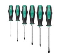 Premium Screwdriver Set 6 pcs Q-50 Steel from The Ensure Series by WIESEMANN 1893 I Screwdriver with Striking Cap and Magnet tip I 81161