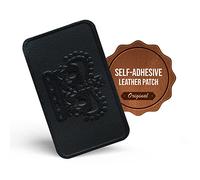 Premium Self Adhesive Leather Patch for Sofa, Car Seat - Black 10×6cm Crown | The original all-in-one leather repair kit by MastaPlasta - upholstery-quality, made in the UK; no tools needed