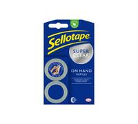 Premium Sellotape On-Hand Refill Pack - 2 Rolls Of 18mm X 15M Super Clear Tape