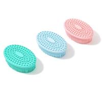 Premium Sensory Brush for Kids or Autism,Soft Silicone Body Scrubber,2 in 1 Sensory Room Occupational Therapy Brushes,Silicone Loofah,Pet Shower Brush Bath Brush Shampoo Brush