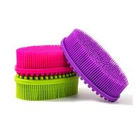 Premium Sensory Brush for Kids or Autism,Soft Silicone Body Scrubber,2 in 1 Sensory Room Occupational Therapy Brushes,Silicone Loofah,Pet Shower Brush Bath Brushes