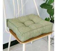 Premium Set of 4/6 Soft Thick Chair Cushions 40x40/45x45cm for Indoor/Outdoor Use 9cm Comfortable Seat Pads for Garden Bistro CampingGreen Color