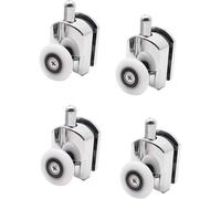 Premium Shower Door Rollers - 23mm/25mm Zinc Alloy Chrome-Plated Casters for Sliding Glass Doors, Adjustable Pulleys(DW 118 4DOWN 25MM)