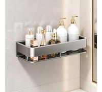 Premium Shower Shelves Kit, Multi-Functional and Durable Rack with Quick Installation, Rust-Proof Finish for Waterproof Bathroom Storage, Perfect Space Saving(Gray,11.8in (30cm))