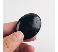 Premium Shungite Palm Stone - Polished Black Crystals and Healing Pocket Stone- Highly Protective Reiki Chakra Yoga Meditation Energy Generator