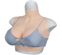 Premium Silicone Breast Forms B-G Cup Realistic Fake Boob Self Adhesive Prosthetic Breasts for Crossdressers Post-Mastectomy Transgender Cosplay Trans Women