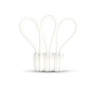 Premium Silicone Cable Ties Reusable - Pack of 3 Stretchy Lead/Cord Ties - Versatile Charger Tidy Ties - Durable Silicon Cable Tie - Ideal for Home, Office - Multi Colour, Hairdryer Cable Tidy