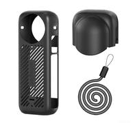 Premium Silicone Case for Insta360 X4 Camera Protects from Drops and Scratches (Black)