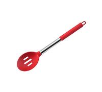 Premium Silicone Cooking Spoon Set - Versatile Utensils for Mixing, Draining, And Serving in The Kitchen, Red Slotted Spoon