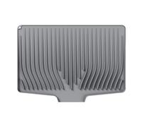 Premium Silicone Dish Drying Mat with Slope Design - Non-Slip, Heatproof (446°F), Fast-Drying Drain Pad for Kitchen Counter, Sink, Dish Rack (18.9" x 13.6") (Grey, 37*29.5cm)