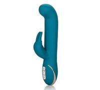 Premium Silicone Jack Rabbit Rocking G Vibrator - Teal