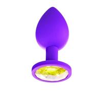 Premium Silicone Sex Toys Anal Plug with Crystal Gem for Beginners & Sex Toyscouples for Couples - Comfortable Butt Plug for Women & Men, Anal Trainer for Sensual Play - Sex Toýs for Woman