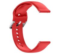 Premium Silicone Sports Sweat Proof Solid Color Watch Band with Convenient Adjustment and Wide Compatibility Watch with Stopwatch (Red, One Size)