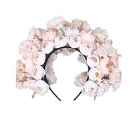 Premium Silk Flower Headband - Elegant Floral Hair Accessory for Weddings, Festivals, Parties | Unique Bridal Hairpin for Brides, Bridesmaids | Fashionable & Comfortable Women’s Hair Jewelry