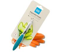 Premium Silver Straight Vegetable Peeler - Taylors Eye Witness, Great Kitchen Gadget, Sturdy Zinc Aluminum Construction with Silver & Lagoon Colour, Glides Easily Over Apple, Carrot Or Potato