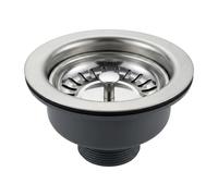 Premium Sink Waste Kit: 114mm Kitchen Sink Drain Strainer with Overflow, Stainless Steel Basket Strainer Kitchen Sink Plug for Belfast, Franke & Blanco Sinks