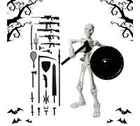 Premium Skeleton | Realistic Chart Anatomical Model | Human Bone Figure | 13cm ABS Decorative Mini Figure for Collection, Study, Halloween, Home or Classroom Office