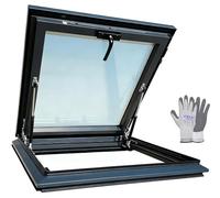 Premium Skylight Window for Living Room & Conservatory Bright Roof Light for Attic & Tiny House Insulated Glass Hatch for Ventilation (L90xW60cm)