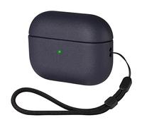 Premium Slim Fit Case for AirPods 4, Shock-Absorbing Case Cover Accessories with Wrist Strap for Men Women for AirPods 4-Navy Blue