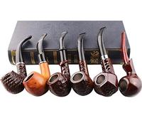 Premium Smoking pipes Classic Style Wood Resin Tobacco Smoking Pipes Best Gift- Set of 6 by VapourOn