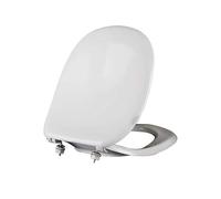 Premium Soft-Close White Toilet Seat - Antibacterial, Quick-Release, Curved Design for Ultimate Bathroom Comfort & Hygiene - Ideal for Modern Home Decor
