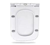 Premium Soft Closed Elongated Toilet Seats, Will Slow Close and Never Come Loose Toilet Lid, One Click Quick Release, Easy to Cleaning, 1 Pack, White