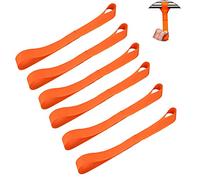 Premium Soft Loop Tie Down Straps, Soft Hook Tie Down Extenders(6pk), 1” x 12” Heavy Duty Adjustable Stretch Straps Hook Extensions Multiple Secure for Trailer, Bikes, Motorcycle, Cargo, Kayak