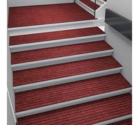 Premium Soft Non-Slip Washable Carpet Pads - 15 Pack Removable Runner Mats for Pets & Seniors - Safe Indoor Use (30x100cm Red) - & ting
