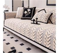 Premium Soft Plush Anti-Slip Couch Cover, Luxury Fuzzy Sofa Protector for All Seasons, Funny Wheat-Ear Design, Non-Scratch Sectional Cushion, Blue Grey (35.4 x 110.2 in)