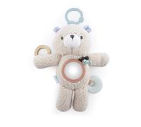 Premium Soft Plush Travel Activity Toy with Wooden Teethers - Nate the Teddy Bear, Ages Newborn +
