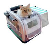 Premium Soft-Sided 2-in-1 Kittyrama Cat Carrier & Home Hideaway - Vet-Recommended Calming Den, Car-Seat Secure & Travel Carrier with SBS Zips, Washable Mattress, Waterproof Base
