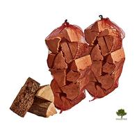 Premium Softwood Kiln Dried Firewood Logs - 2x Jumbo 60 litre Nets (120L), 23cm long. Soft Wood for Wood Burners, Stoves, Log Burners - 50% More Logs than Hardwood for Same Price.