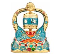 Premium Solar Powered Buddhist Prayer Wheel - Spiritual Meditation Tool for Mindfulness and Peace(Blue)