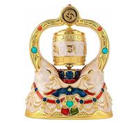 Premium Solar Powered Buddhist Prayer Wheel - Spiritual Meditation Tool for Mindfulness and Peace(White)