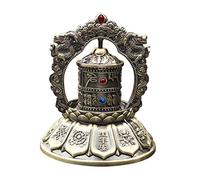 Premium Solar-Powered Car Spinning Prayer Wheel - Silent Om Mani Padme Hum Tibetan Wheel For Meditation And Yoga