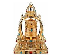 Premium Solar Powered Tibetan Buddhist Prayer Wheel - Handcrafted Spiritual Scripture