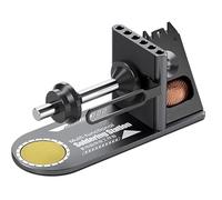 Premium Soldering Iron Holder Rack, Heat-Resistant Tool Storage with Solder Spool Holder & Brass Wool/Sponge Cleaner for a Tidy Workbench,for DIY and Professionals