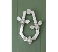 Premium Solid Brass Door Knockers with Hive Bee Design Nickel