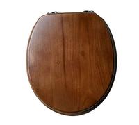 Premium Solid Oak Toilet Seat - Soft Close, Adjustable Hinge, Non-Slip Design, Anti-Bacterial Finish for Ultimate Hygiene and Comfort - Durable Bathroom Upgrade